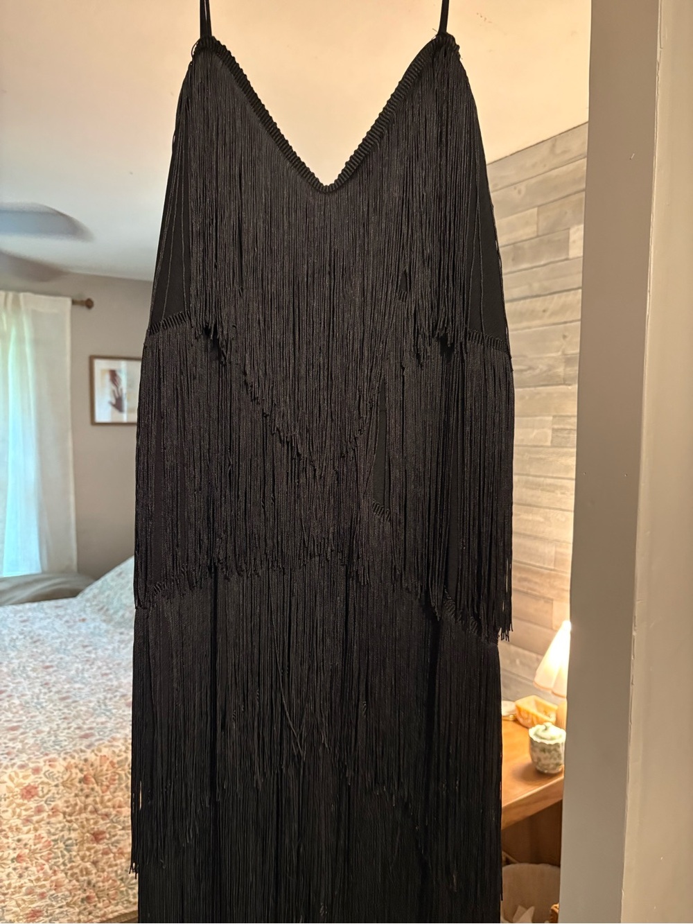PrettyLittleThing Black Strapless Fringe Romper NWT